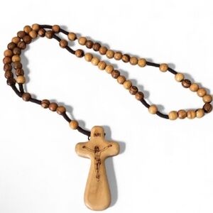 Olive Wood Rosary with Comfort Crucifix